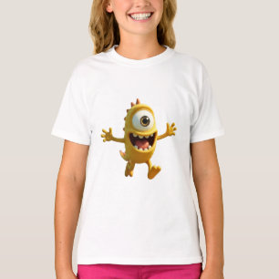 Star Rush Victory Cute Yellow Monster Running Rac T-Shirt