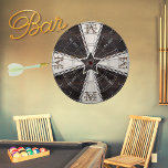 Star Rustic Wood Tone Family Monogram   Dartboard<br><div class="desc">Cosy Living. A warm rustic Wood Monogram Star Triangle dart board makes the perfect personalised gift,  it's great for weddings,  parties,  family reunions,  and just everyday fun. Our easy-to-use template makes personalising easy.</div>