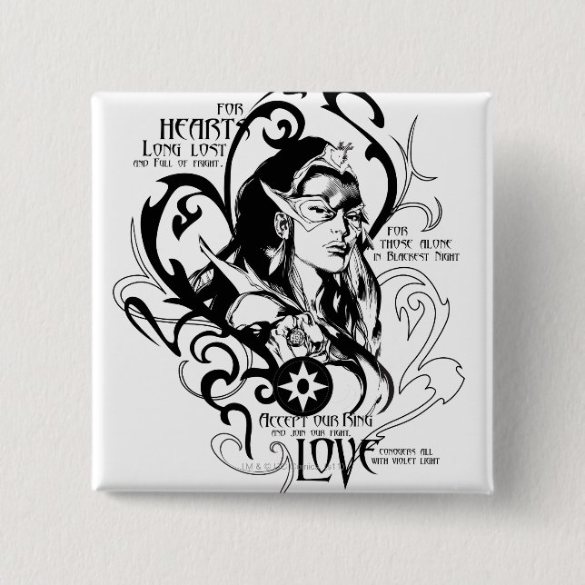 Star Sapphire Graphic 2 15 Cm Square Badge (Front)