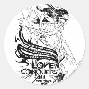 Star Sapphire Graphic 5 Classic Round Sticker