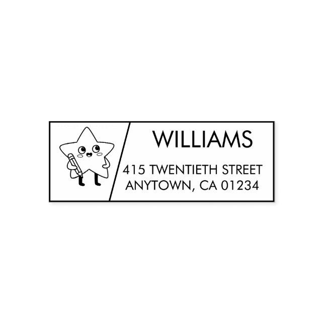 Star | Self-Inking Return Address Stamp (Design)
