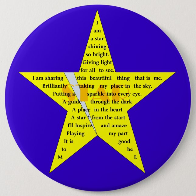 Star Shape Poem Badge (Front)