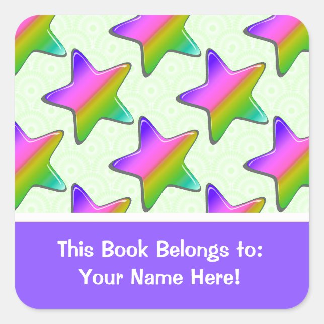 Star Shine 'Book Name' Sticker (Front)