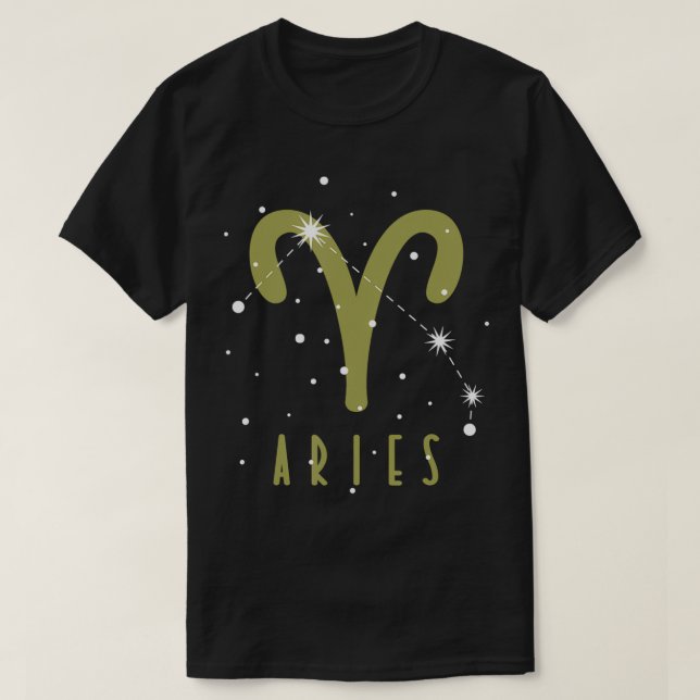 Star Sign Aries Aries  T-Shirt (Design Front)