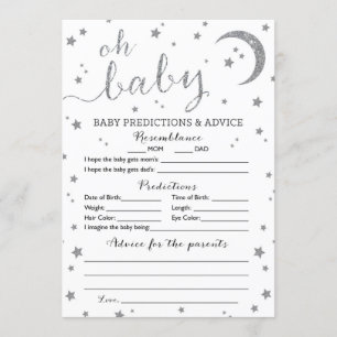 Star Silver Glitter Predictions and Advice Card