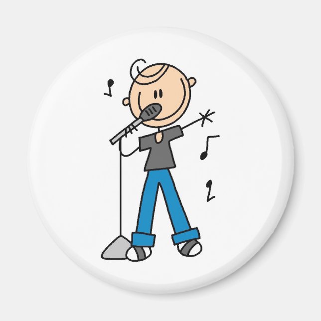 Star Singer On The Microphone Magnet (Front)