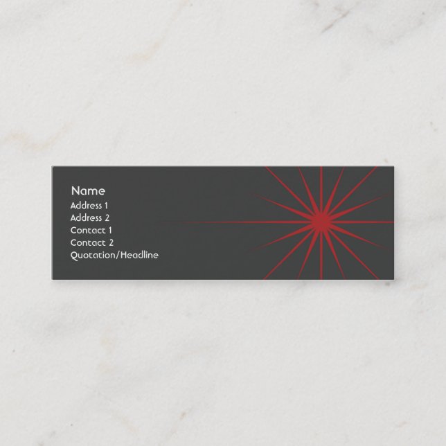 Star - Skinny Mini Business Card (Front)