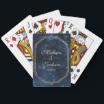 Star Sky Celestial Galaxy Watercolor Wedding Favou Playing Cards<br><div class="desc">Navy Blue & Rose Gold Star Sky Celestial Galaxy Watercolor Wedding Monogram Card favours! Check my shop to see the entire wedding suite for this design!</div>