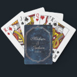 Star Sky Celestial Galaxy Watercolor Wedding Favou Playing Cards<br><div class="desc">Navy Blue & Rose Gold Star Sky Celestial Galaxy Watercolor Wedding Monogram Card favours! Check my shop to see the entire wedding suite for this design!</div>