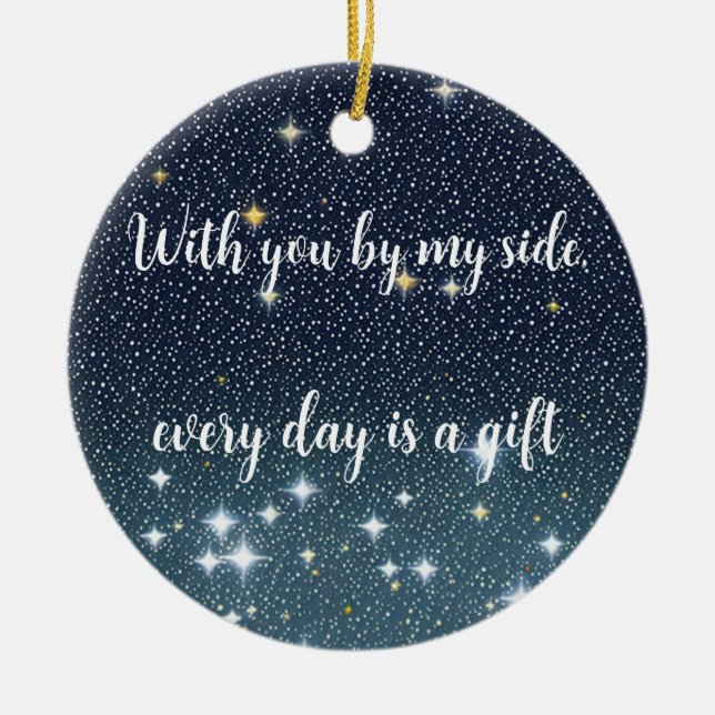 star sky ceramic tree decoration (Front)