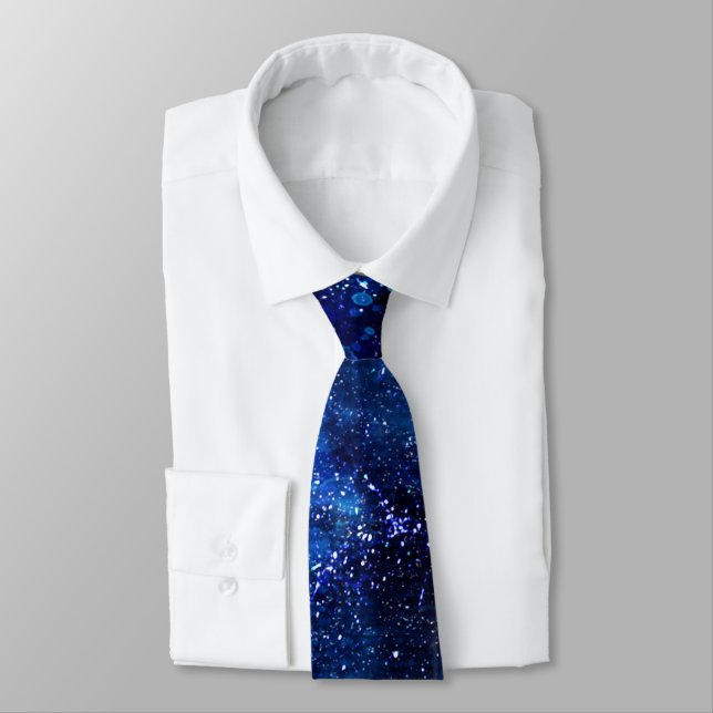 Star Sky Starfield Cosmos Stardust Tie (Tied)