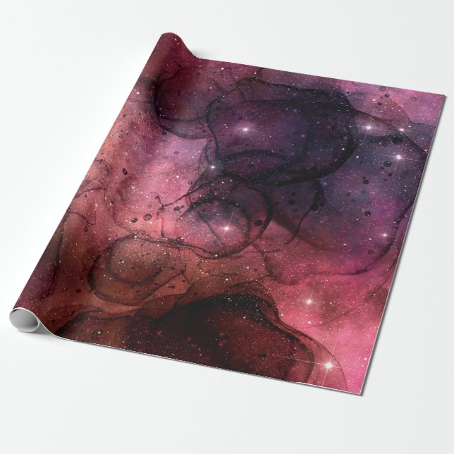 Star sky/ Universe pattern gift paper (Unrolled)