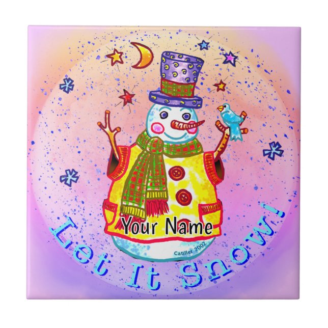 Star Snowman Tile (Front)