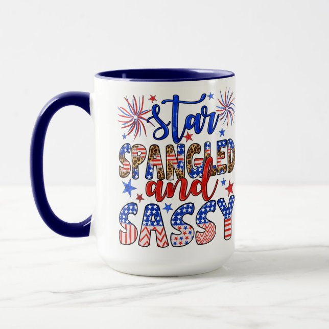 Star Spangle And Sassy Custom  Mug (Left)