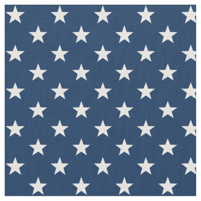 Star-Spangled 1/2" Stars Blue USA Fabric (Close Up)