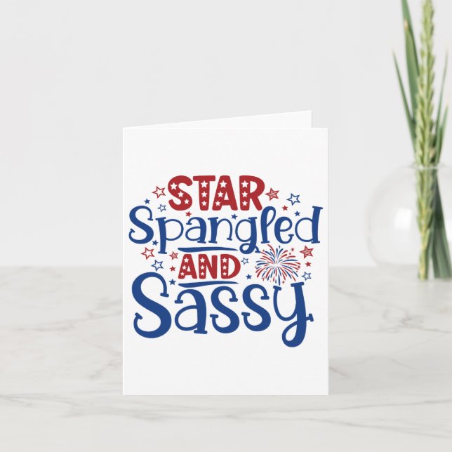 Star Spangled And Sy Independence Day Funny 4th Of Card (Front)