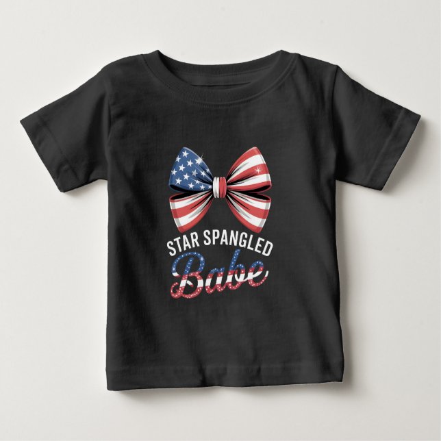 Star Spangled Babe Baby T-Shirt (Front)