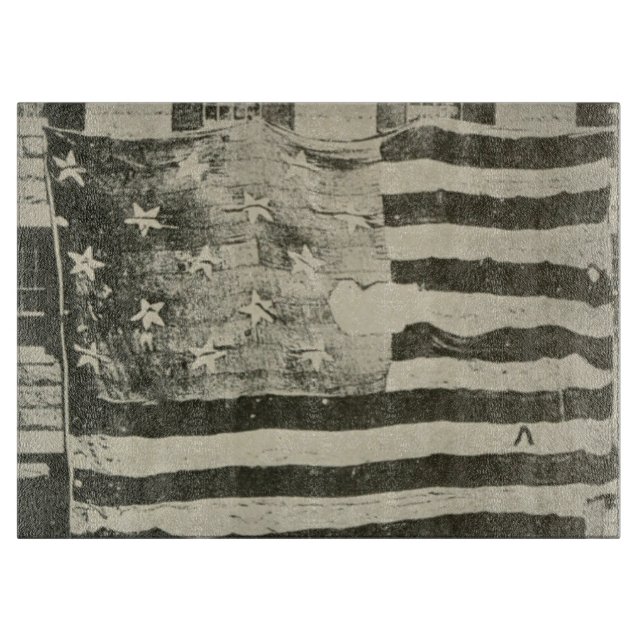 Star Spangled Banner: American Flag on Display Cutting Board (Front)