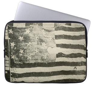 Star Spangled Banner: American Flag on Display Laptop Sleeve