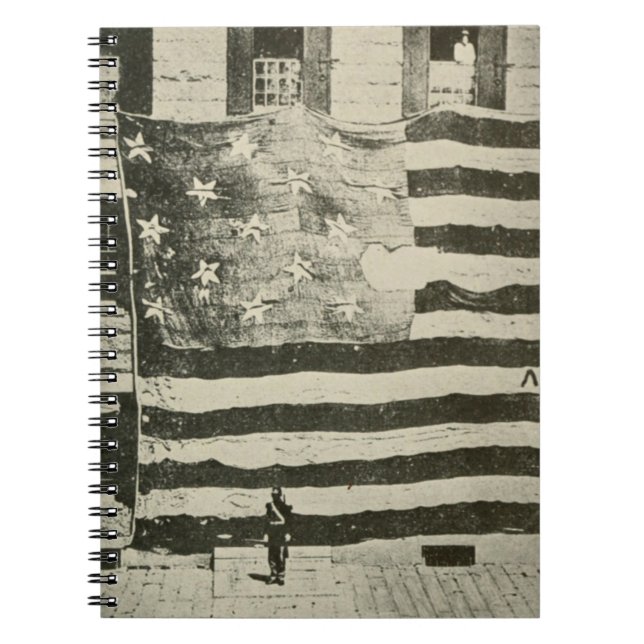 Star Spangled Banner: American Flag on Display Notebook (Front)