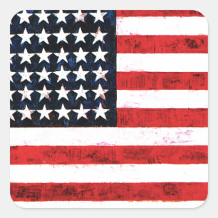 Star Spangled Banner - American Flag Square Sticker