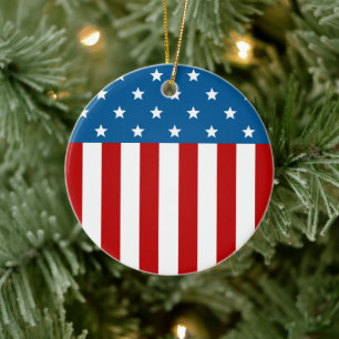 Star Spangled Banner Ceramic Tree Decoration