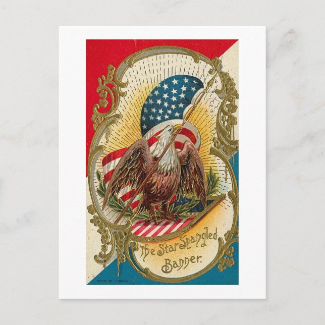 Star Spangled Banner Eagle Postcard (Front)