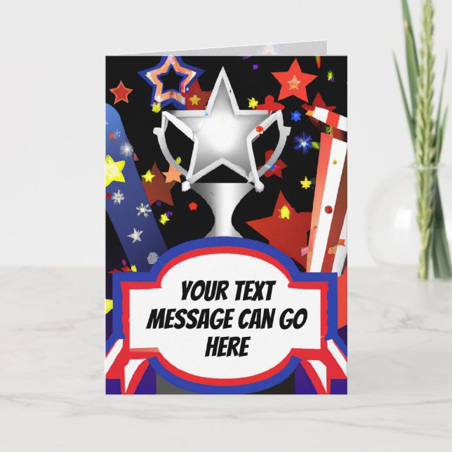 Star Spangled Banner Greeting/Note Card (Front)