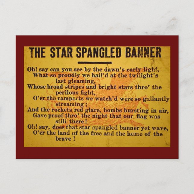 Star Spangled Banner Magic Lantern Slide Postcard (Front)