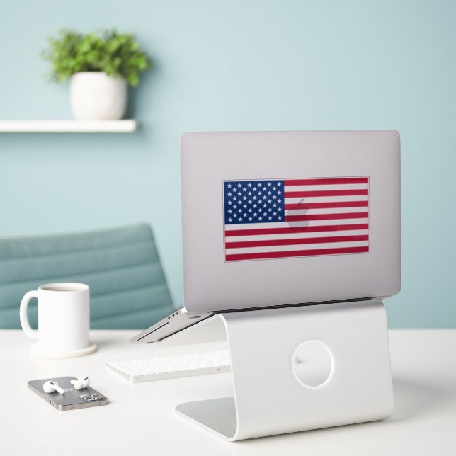 Star spangled banner sticker (Laptop On Desk)