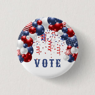 Star Spangled Celebration Arch Vote 3 Cm Round Badge