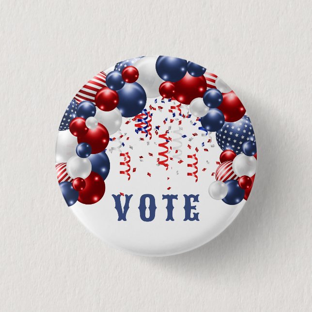 Star Spangled Celebration Arch Vote 3 Cm Round Badge (Front)