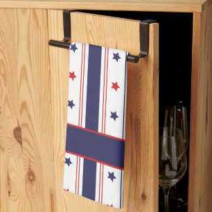 Star-Spangled Chef: Custom Red, White & Blue Apron Tea Towel