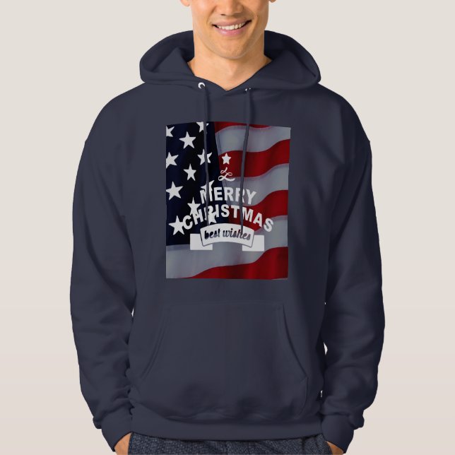 Star-Spangled Christmas: Celebrate the Season Hoodie (Front)