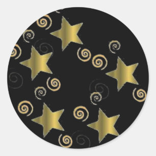 Star spangled classic round sticker