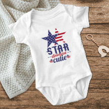 Star Spangled Cutie Red White Blue Stars July 4th