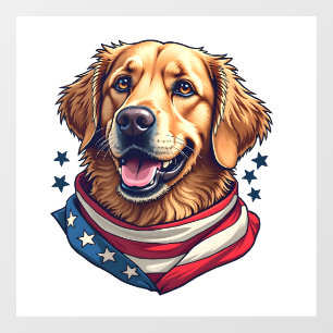 Star Spangled Golden Retriever Vintage Tee