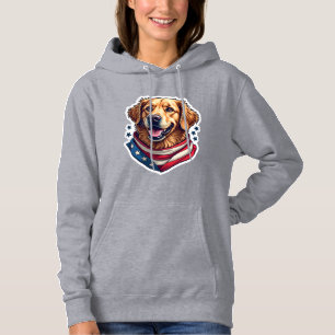 Star Spangled Golden Retriever Vintage Tee