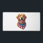 Star Spangled Golden Retriever Vintage Tee 4 Desk Mat<br><div class="desc">Star Spangled Golden Retriever Vintage Tee 4</div>