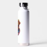 Star Spangled Golden Retriever Vintage Tee 4 Water Bottle<br><div class="desc">Star Spangled Golden Retriever Vintage Tee 4</div>