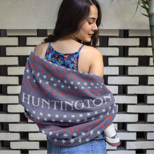 Star-Spangled Patriotic Personalised Beach Towel