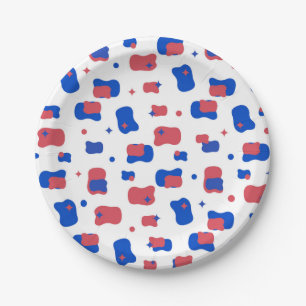Star Spangled Pattern Paper Plate