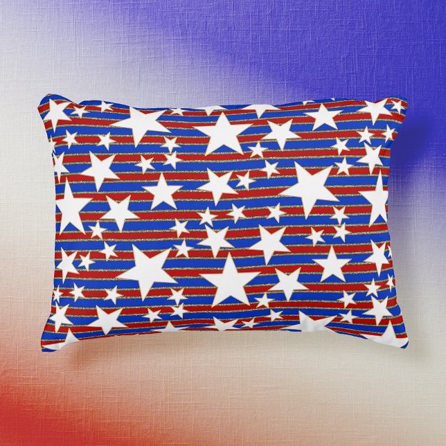 Star-Spangled Rectangular  Decorative Cushion (Creator Uploaded)