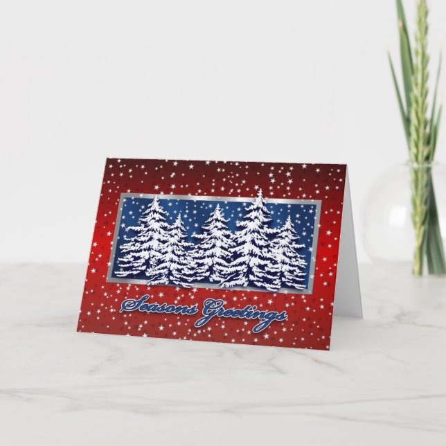 Star Spangled Seasons Greetings Card (Front)