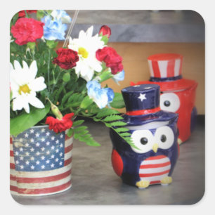 Star Spangled Square Sticker