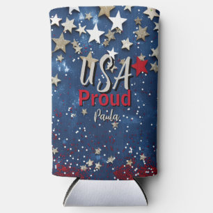 Star Spangled USA Proud Seltzer Can Cooler