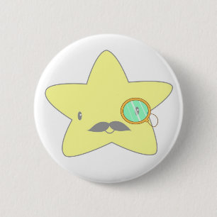 star stash 6 cm round badge