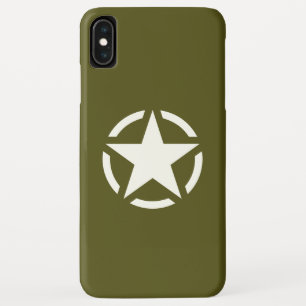 Star Stencil Classic on Khaki Green iPhone XS Max Case