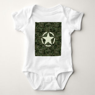 Star Stencil Digital Woodland Baby Bodysuit