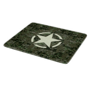 Star Stencil Digital Woodland Cutting Board